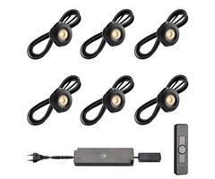 Pals ab | inbouwspot | rond zwart | warmwit | dimbaar | set van 6 stuks | OutdoorCore+