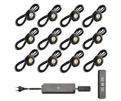 Pals ab | inbouwspot | rond zwart | warmwit | dimbaar | set van 12 stuks | OutdoorCore+