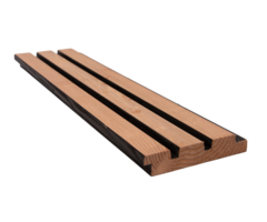 Douglas triple rhombusprofiel geschaafd en fijnbezaagd, 2 tone zwart gespoten 19,5x140mm