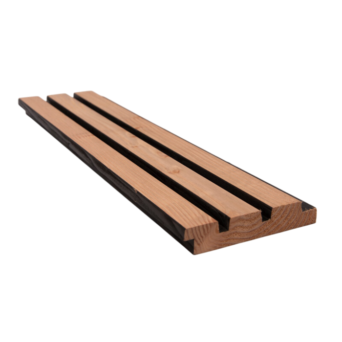 Douglas triple rhombusprofiel geschaafd en fijnbezaagd 2 tone zwart gespoten 19,5x140mm