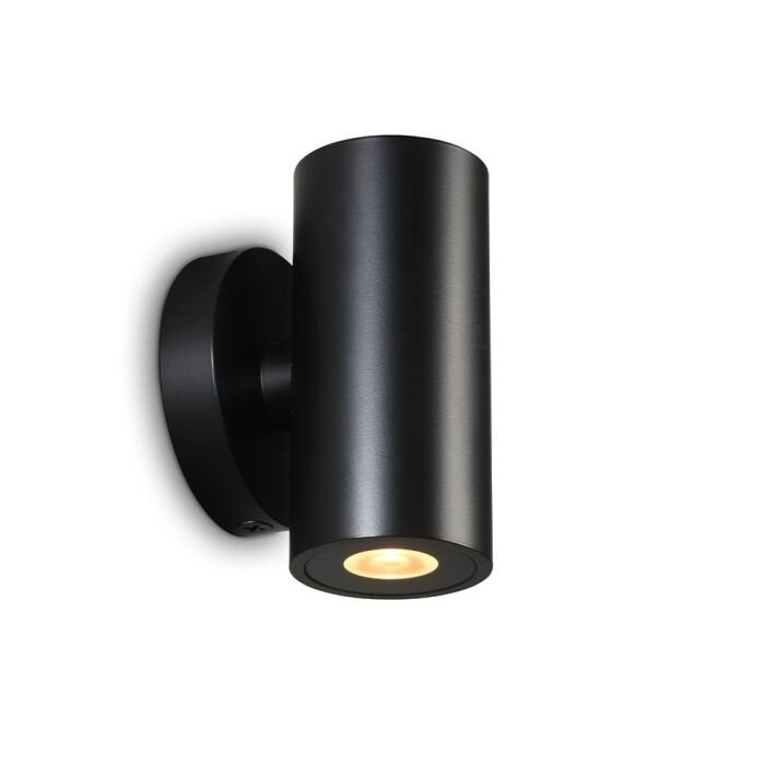 Amadora | wandlamp | rond | up & down | warmwit | Zwart | OutdoorCore+