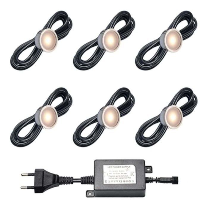 Epistar LED vlonderverlichting Alfena | warmwit | set van 6 stuks