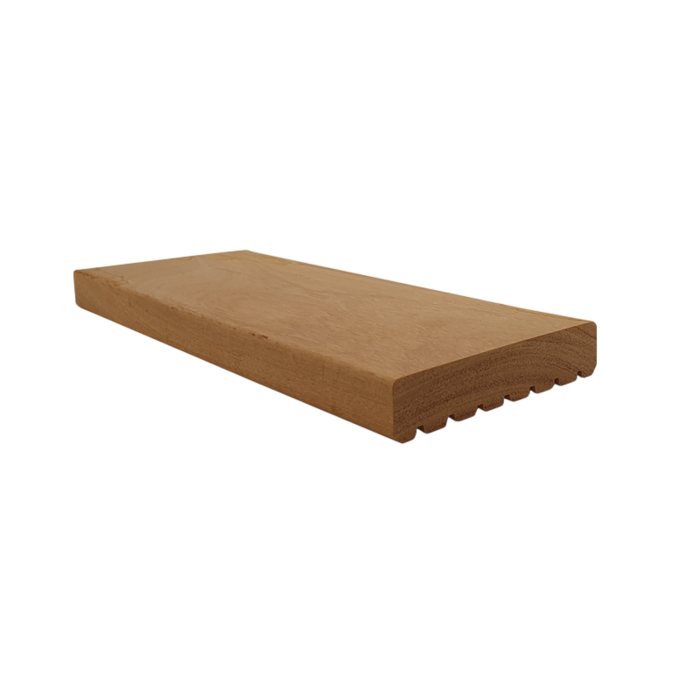 Bilinga vlonderplank glad en gegroefd 25x145
