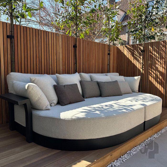 Schutting Stripes Black | Hardhout | 45x1800x1800mm