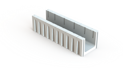 U-funderingsbekisting 40x40X180CM - 100KPA