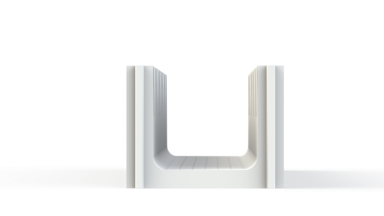 U-funderingsbekisting 40x40X180CM - 100KPA
