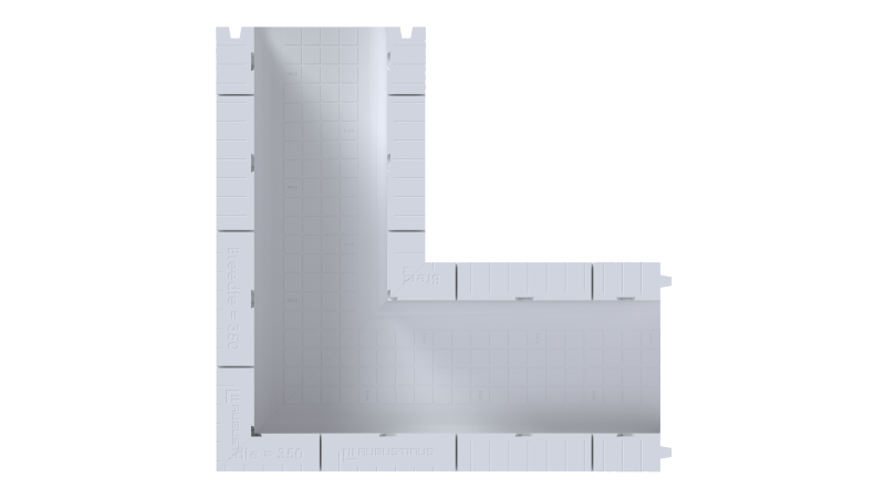 U-funderingsbekisting Hoekstuk 35x40X180CM - 100KPA