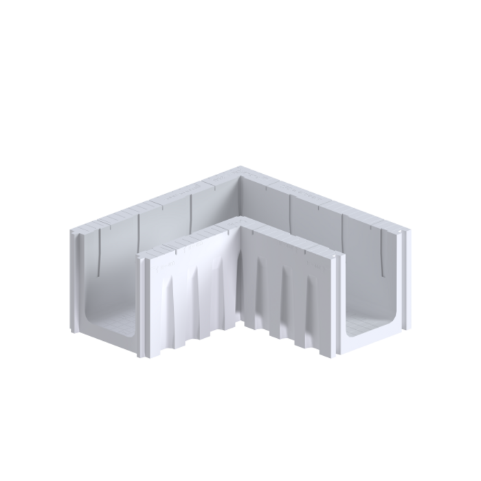 U-funderingsbekisting hoekstuk 35x45X180CM - 100KPA