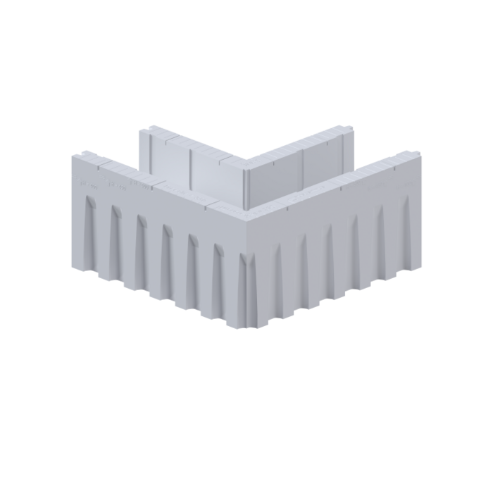 U-funderingsbekisting hoekstuk 35x50X180CM - 100KPA