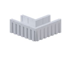 U-funderingsbekisting hoekstuk 40x40X180CM - 100KPA