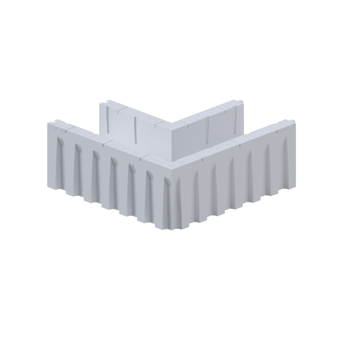 U-funderingsbekisting hoekstuk 40x40X180CM - 100KPA