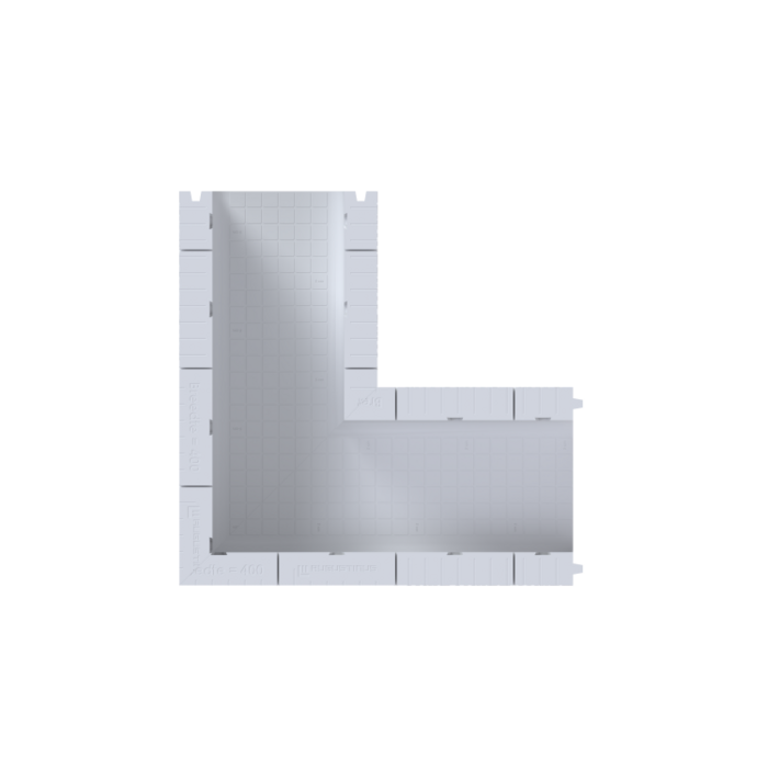 U-funderingsbekisting hoekstuk 40x50X180CM - 100KPA