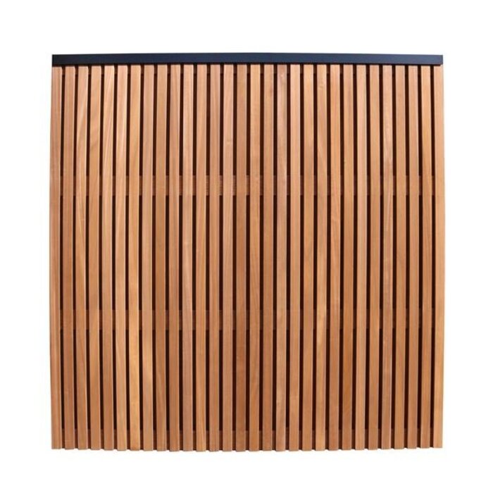 Aluminium afdekkap met sponning (5,1 cm) 4,5 x 6,1 x 179,5 cm, zwart RAL 9005
