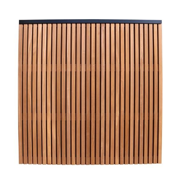 Aluminium afdekkap met sponning (5,1 cm) 4,5 x 6,1 x 179,5 cm, zwart RAL 9005