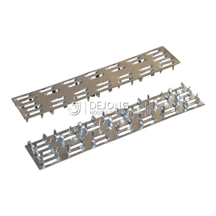 Kramplaat verzinkt t.b.v. steigerplanken 3.5 x 17.5 cm
