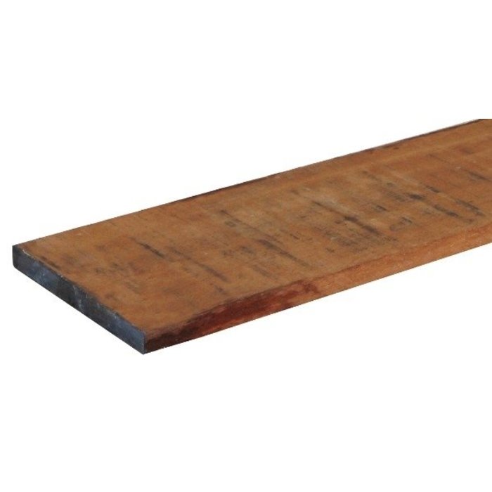 Hardhouten kantplank 2 x 20 cm - gezaagd