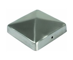 Paalornament Piramide RVS 7 x 7 cm