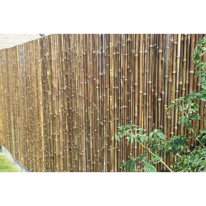 Bamboemat Dalian Black / Zwart op rol H100 x L180 cm