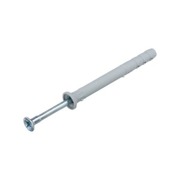 Slagplug / Nagelplug Ø8 x 120 mm nylon met trompetkraag - Copy