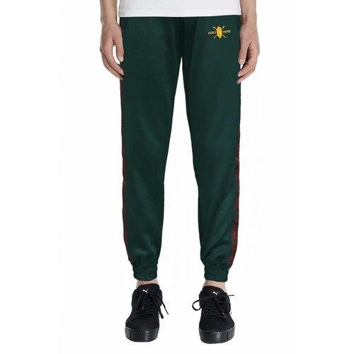 green tape logo track pants