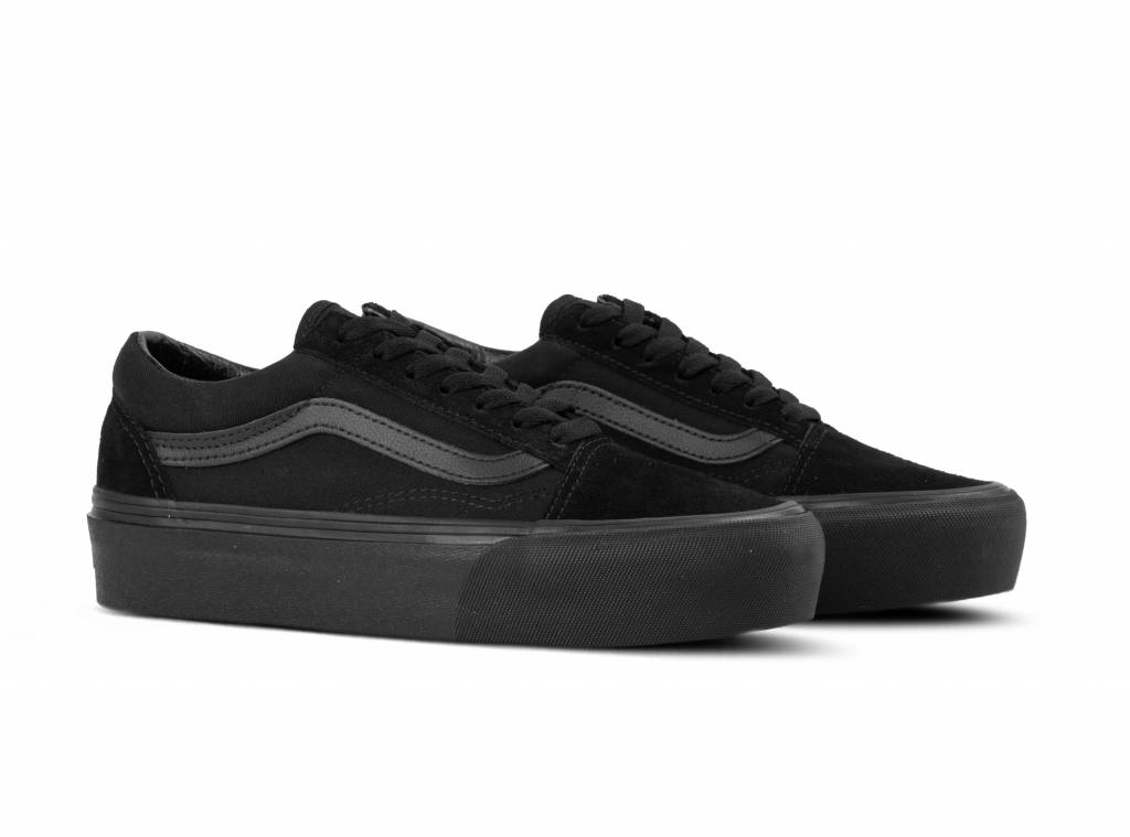 vans platform old skool zwart