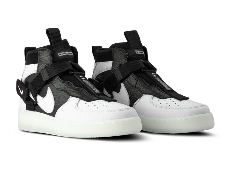 Nike Air Force 1 Utility Mid Off White Black White AQ9758 100 ... Nike Air Force 1 Utility Mid Off White Black White AQ9758 100 ...