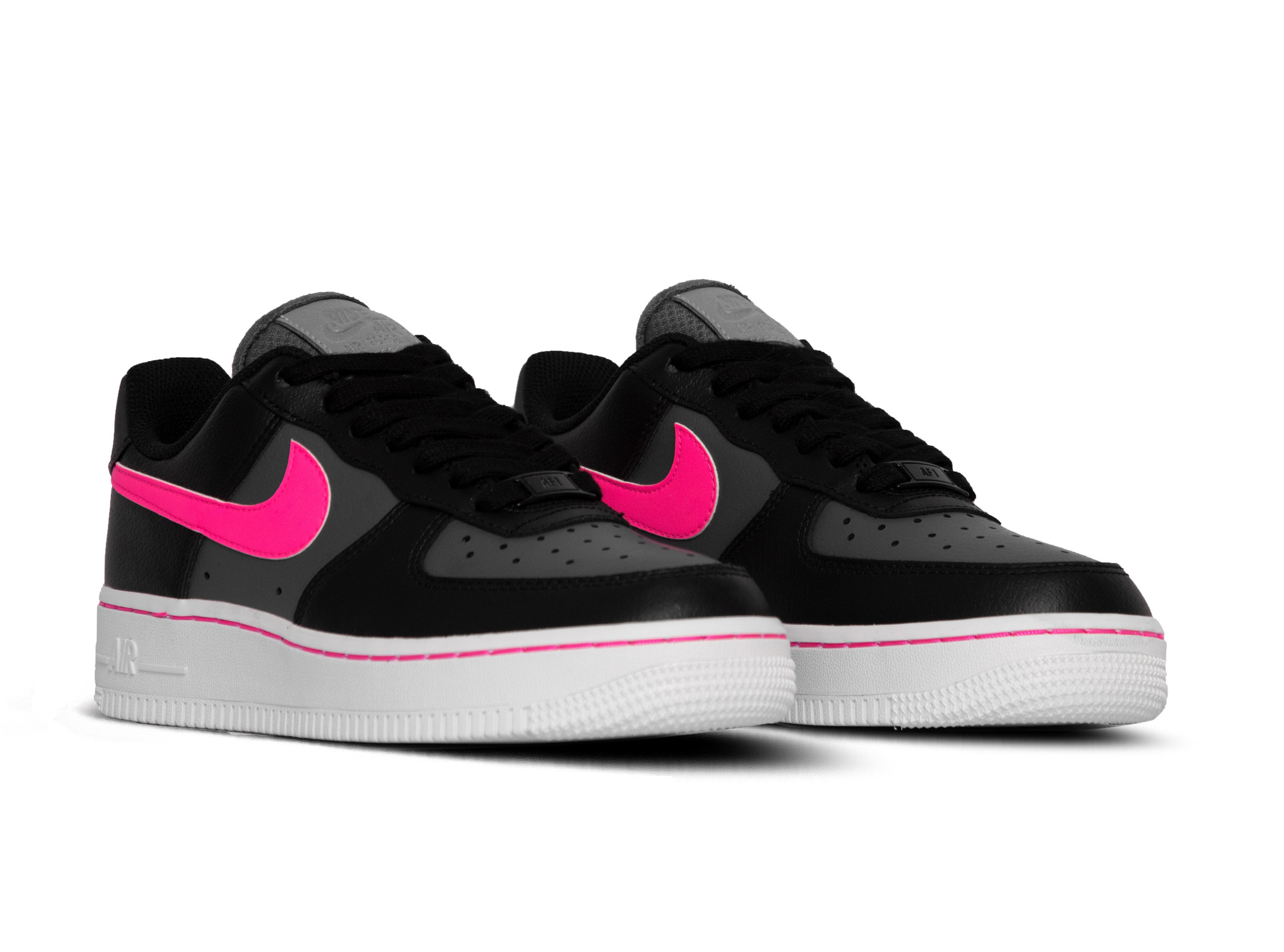 black and pink nike air force 1