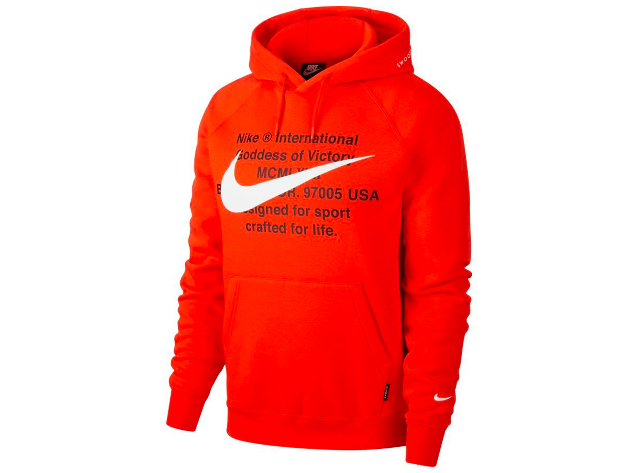 nike swoosh hoodie red 