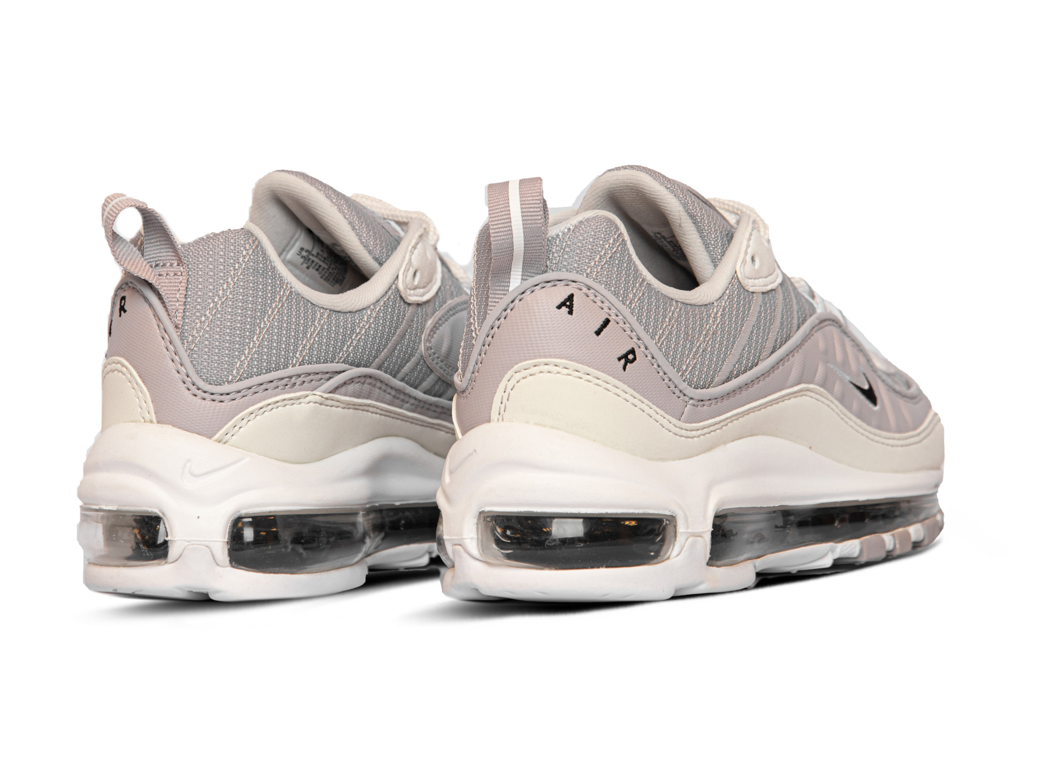 silver and black air max