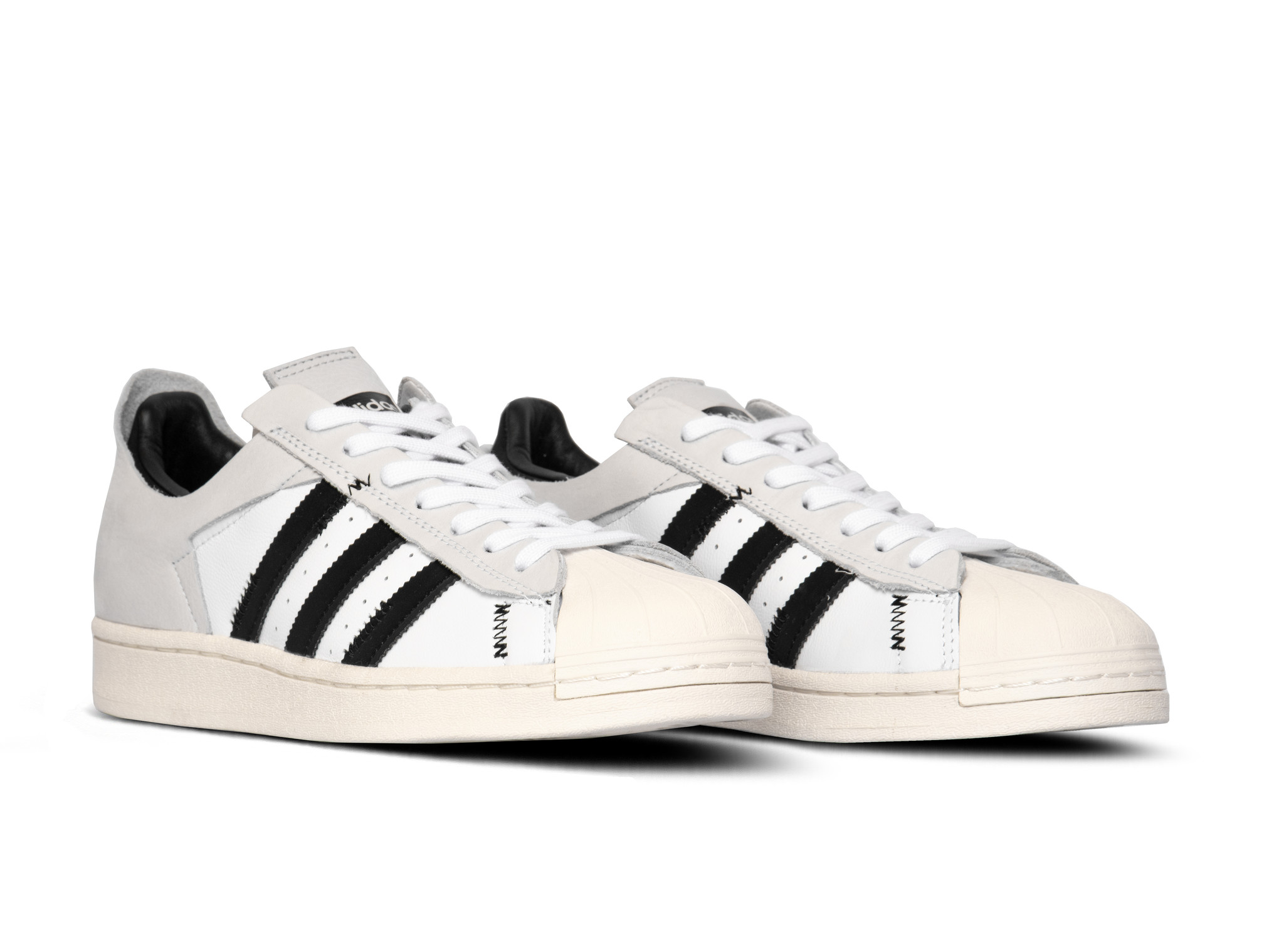 adidas superstar core black off white