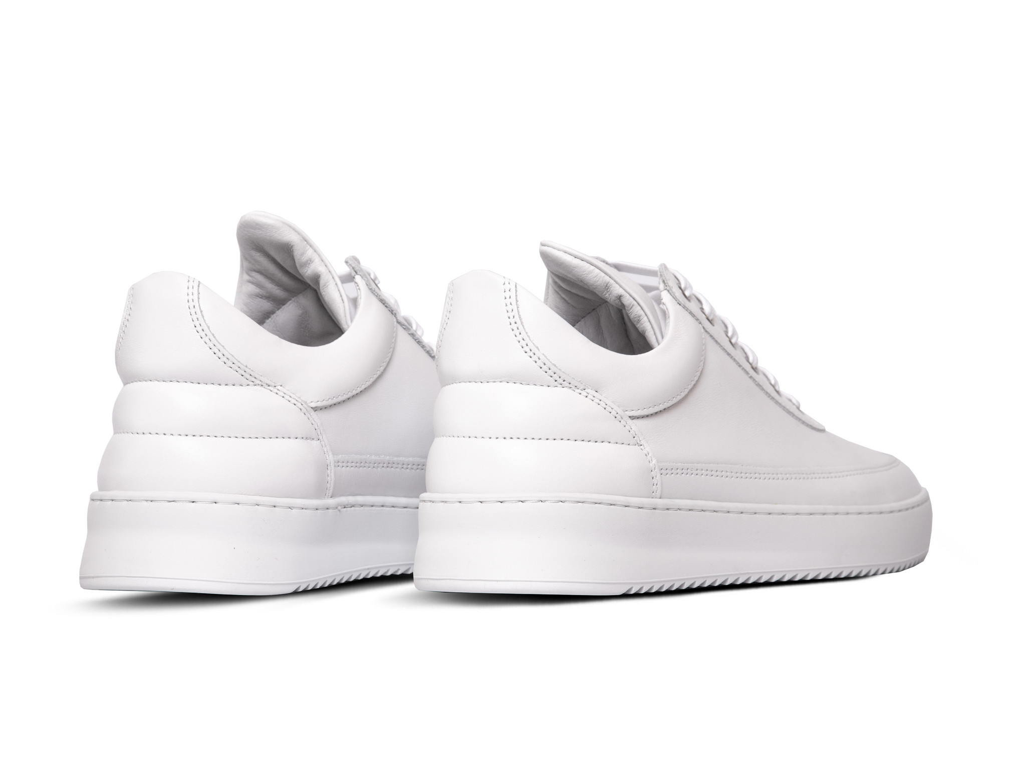 filling pieces low top ripple nappa all white