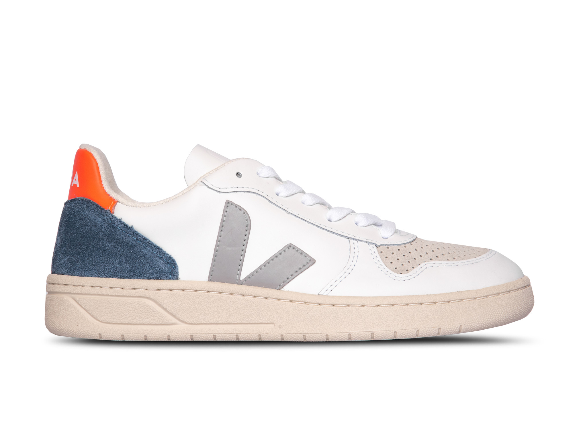 grey orange sneakers