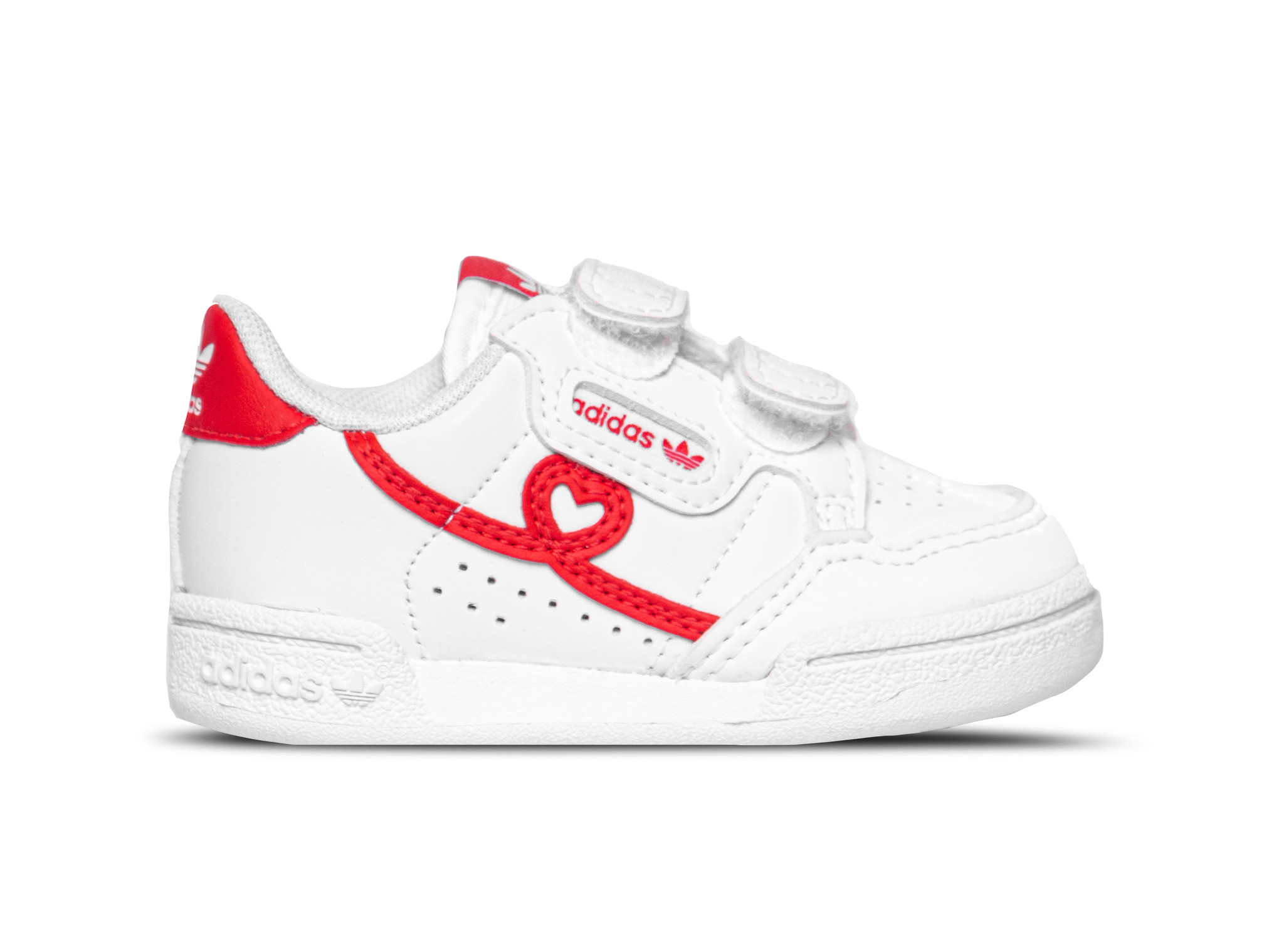 adidas red and white continental 80