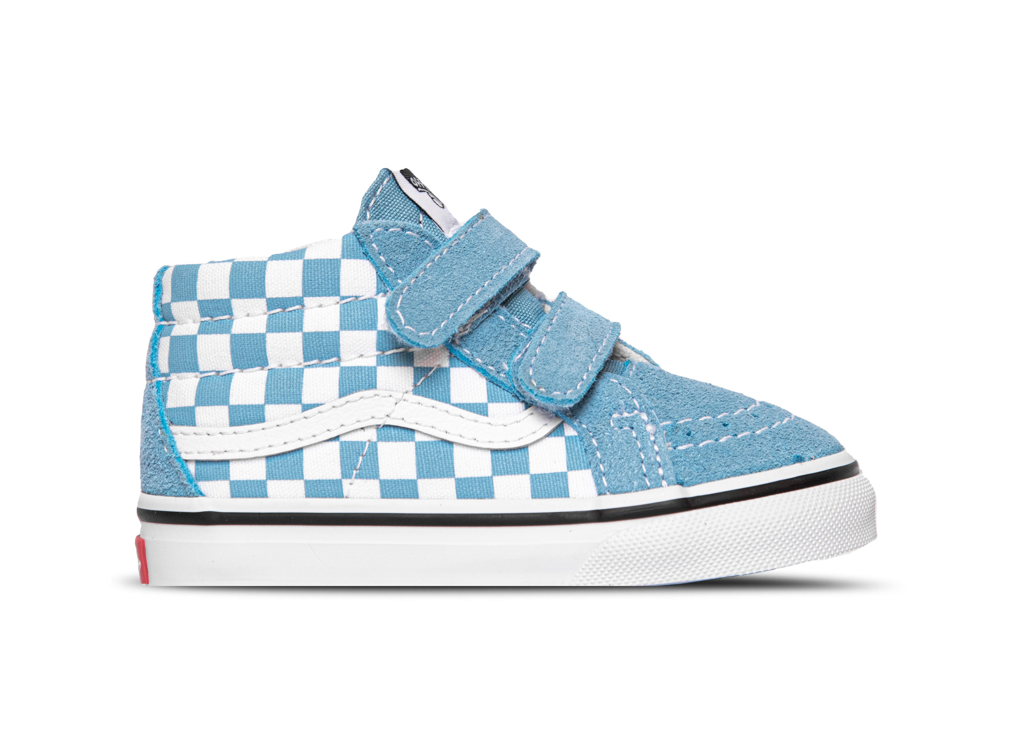 checkerboard vans mid