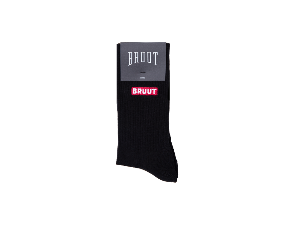 Bruut Double Up Sock Black True Red BT025