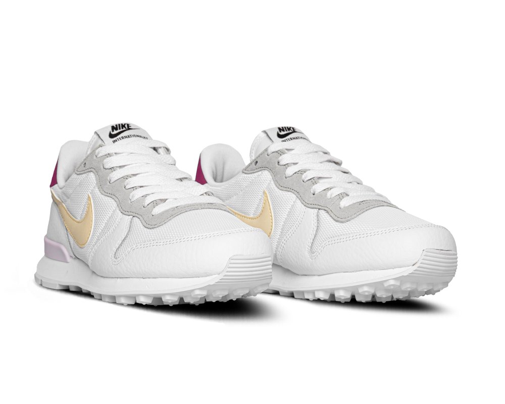 Nike Women's Internationalist White/Lemon Drop-Regal Pink - DN4931-100 | Sneaker District