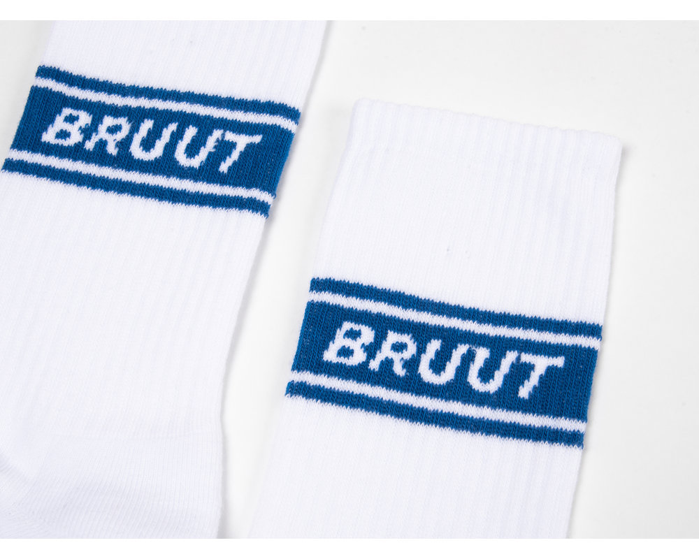 Bruut Retro Sock White Lapis Blue BT024