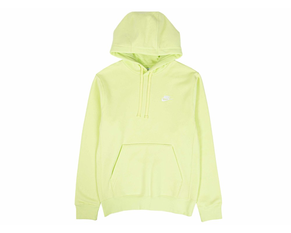 Nike NSW Club Fleece Hoodie Light Lemon Twist Light White BV2654 736