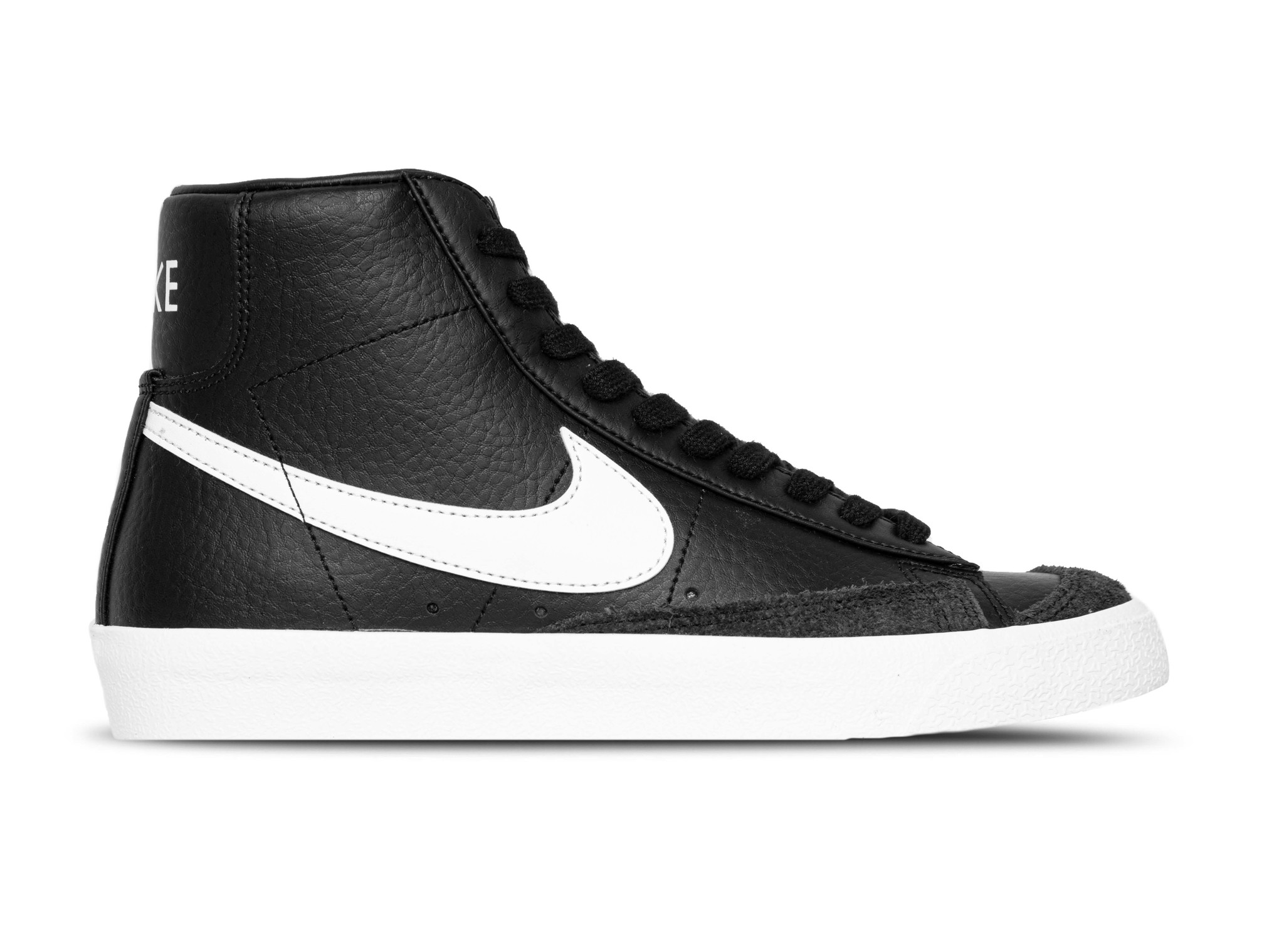 nike blazers mid black white