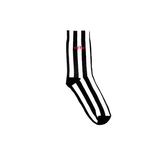 Stripe Socks Black White SS22 148SK