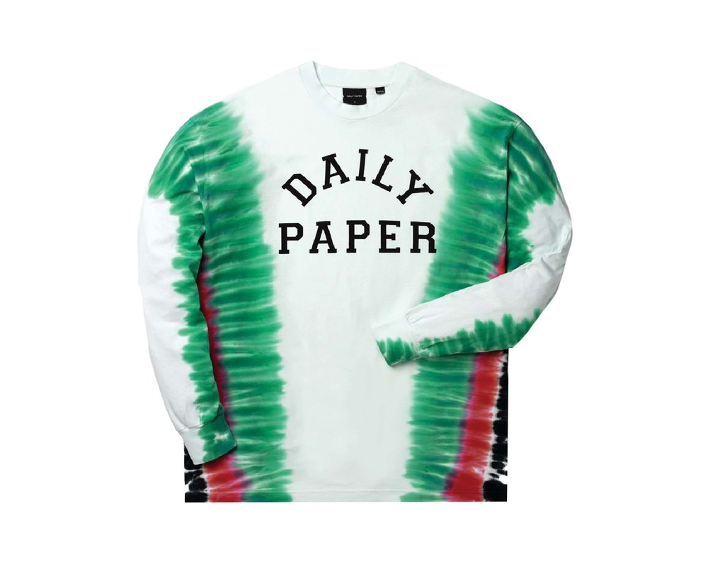 Daily Paper Mocta LS T-Shirt Red Green Tie Dye 2211086