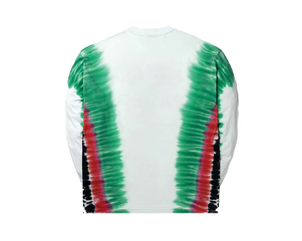 Daily Paper Mocta LS T-Shirt Red Green Tie Dye 2211086