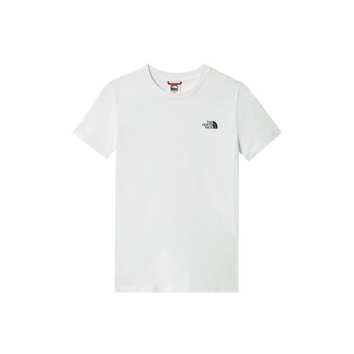 Y SS Simple Dome Kids Tee TNF White TNF Black NF0A2WANLA91