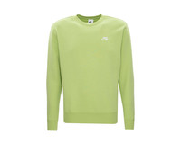 Nike NSW Club Fleece Crewneck Vivid Green White BV2662 332