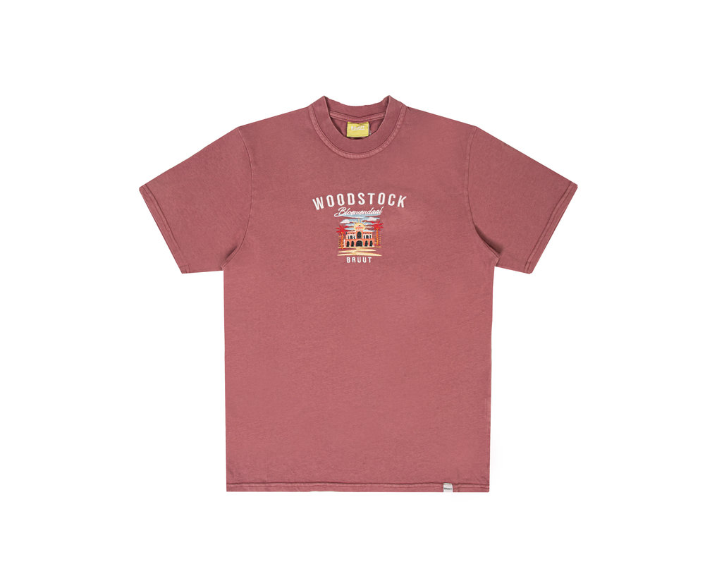 Bruut X Woodstock Tee Washed Red BW100 004