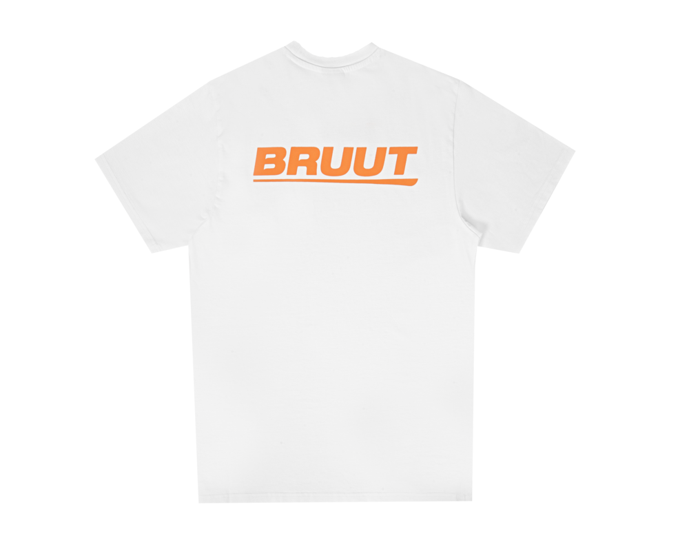 Bruut Logo Tee White Orange BT2205 006