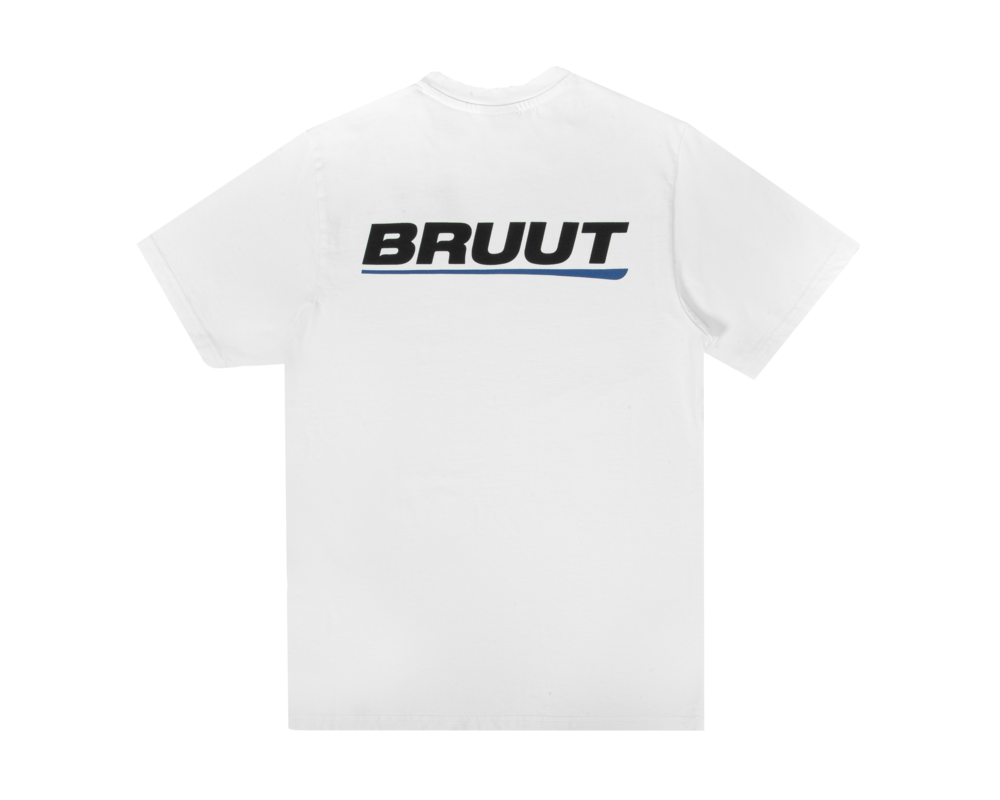 Bruut Logo Tee White Blue BT2205 005