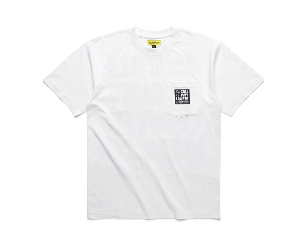 Market by Market 24 Hr Lawyer Service Pocket Tee White 399001158