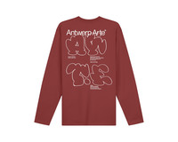 Arte Antwerp Lee Back Tag Longsleeve Bordeaux AW22 156LS Bruut