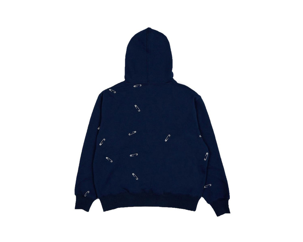 Pleasures Navy Safety Pin Hoodie Navy P22W018